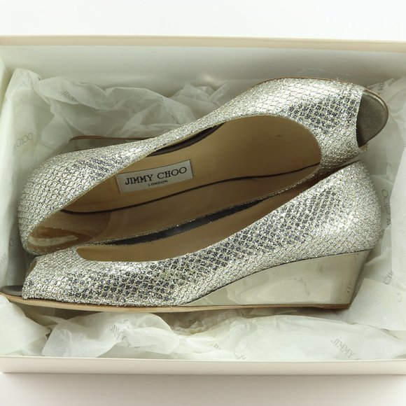 Jimmy Choo Shoes - Jimmy Choo Bergen Glitter Champagne US 10-10.5